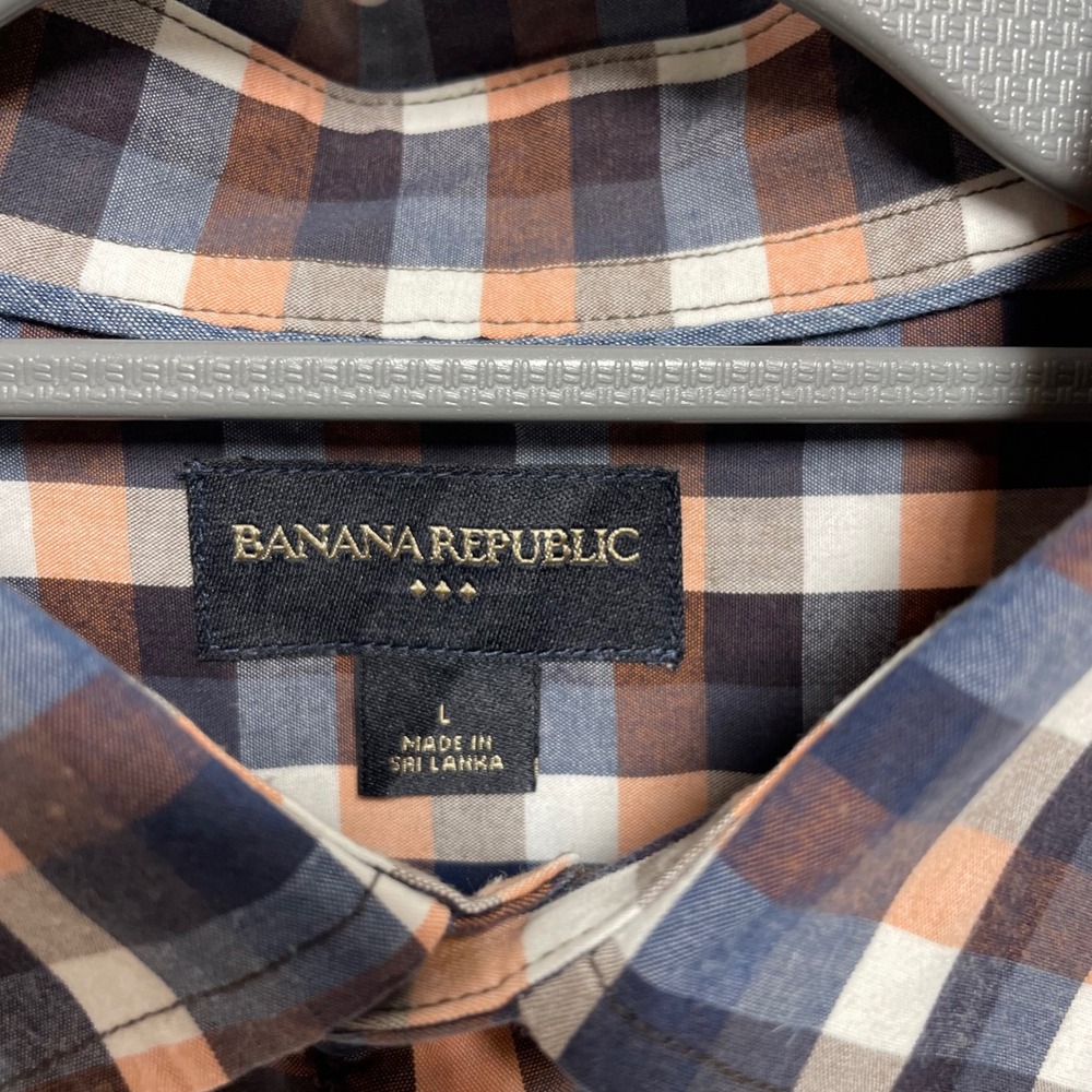 Banana Republic Mens Plaid Long Sleeve Button Down Shirt Size L - Picture 3 of 9